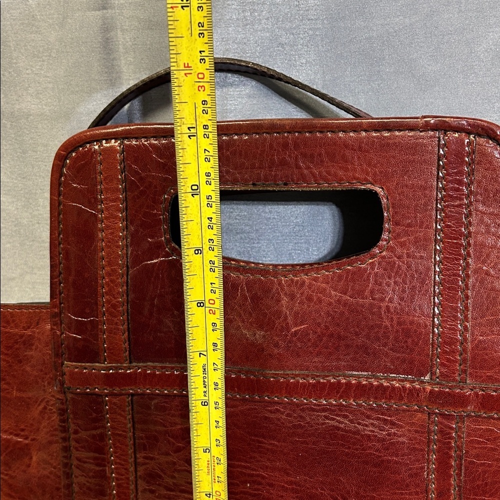 Vintage IGOR style Luxurious Brown Red Leather Bag - Picture 7 of 7